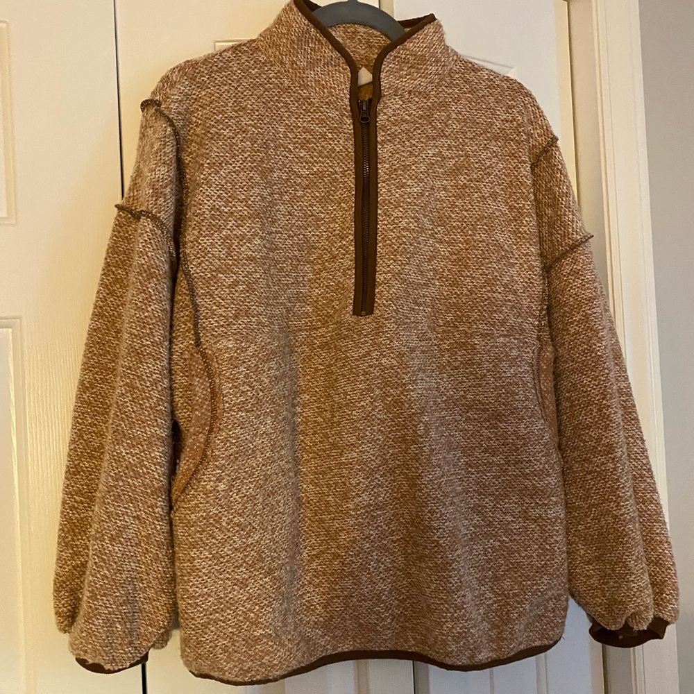Urban Outfitters Women’s Brown Half-Zip Sweater/Pullover COMFY
